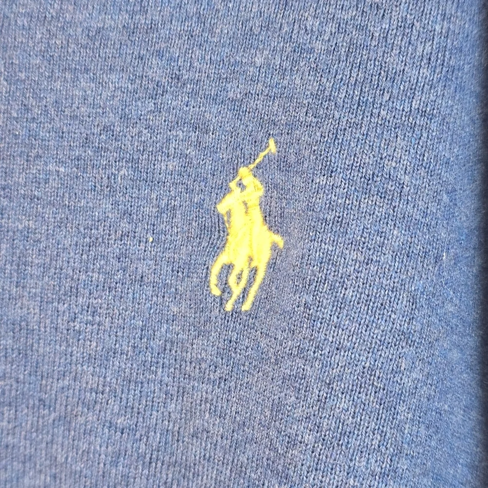 POLO RALPH LAUREN V NECK SWEATER PULLOVER SLATE BLUE PIMA COTTON MENS XXL